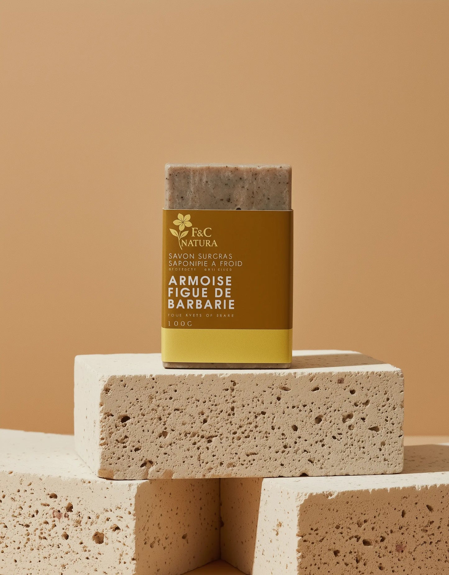 Savon artisanal à la figue de barbarie F&C Natura, soin naturel pour peau douce et hydratée