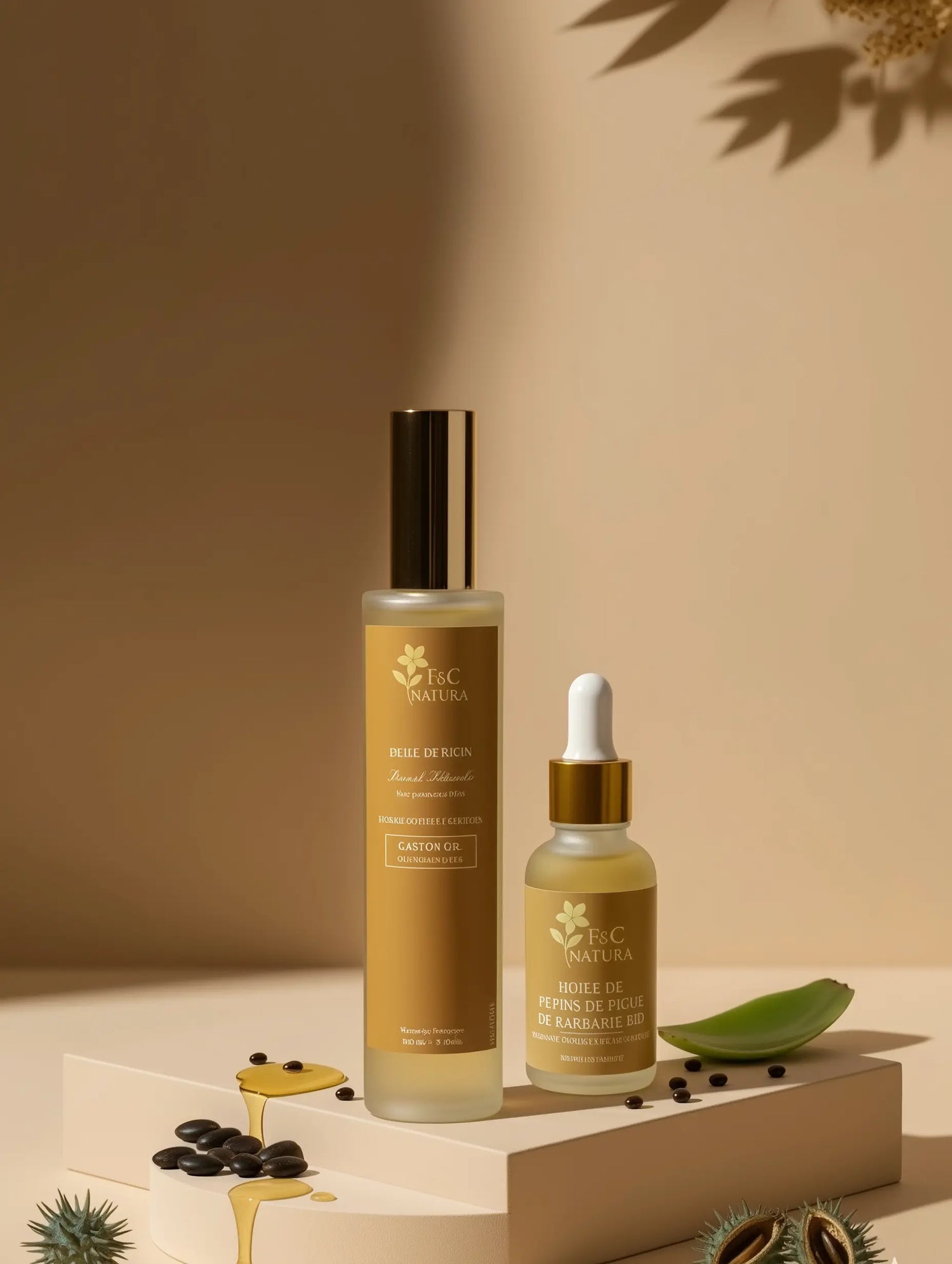 Huiles de ricin & pépins de figue de barbarie 100% naturelles du Maroc by F&C Natura