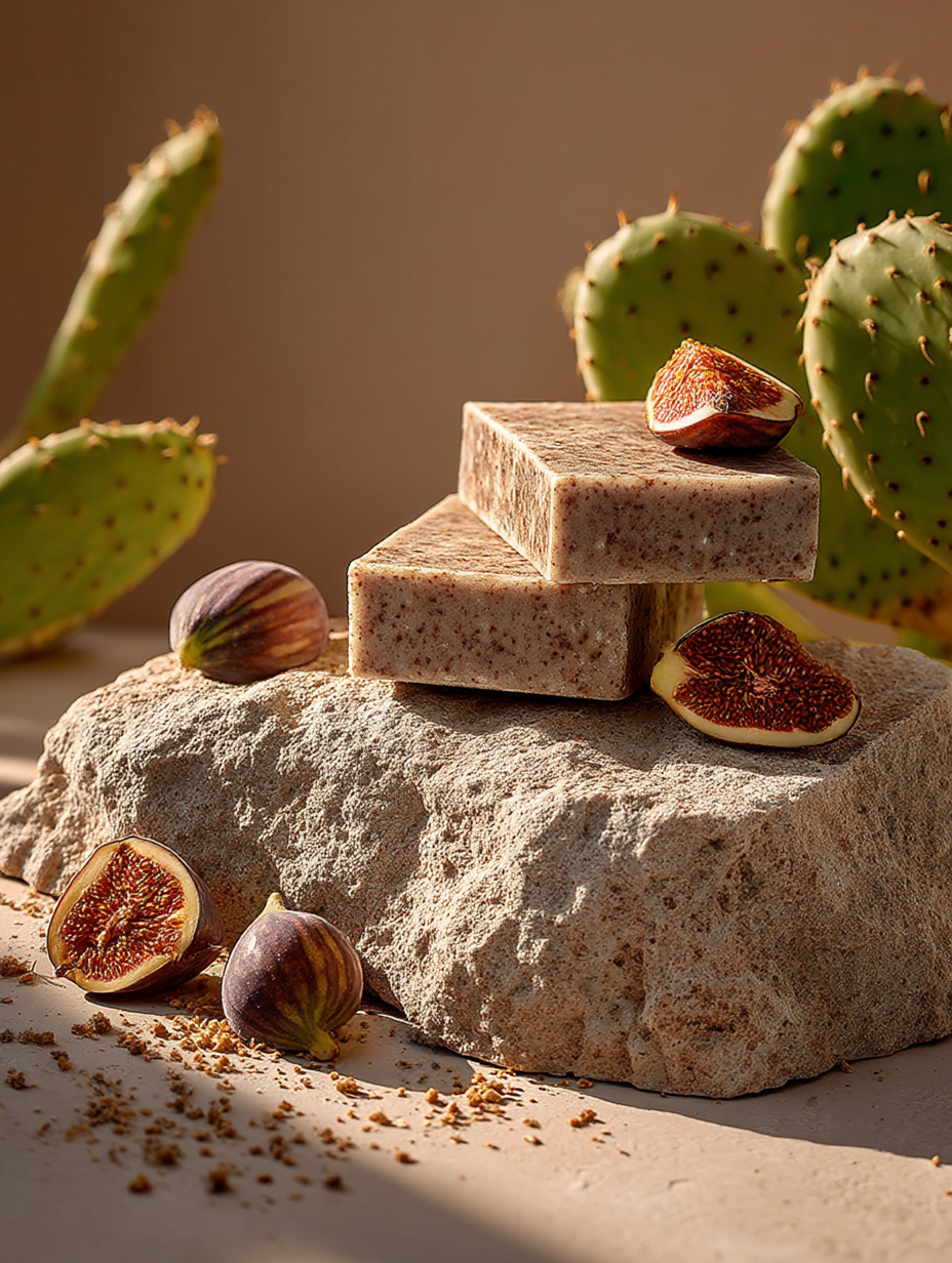 Savon naturel à la figue de barbarie F&C Natura, soin artisanal marocain pour la peau