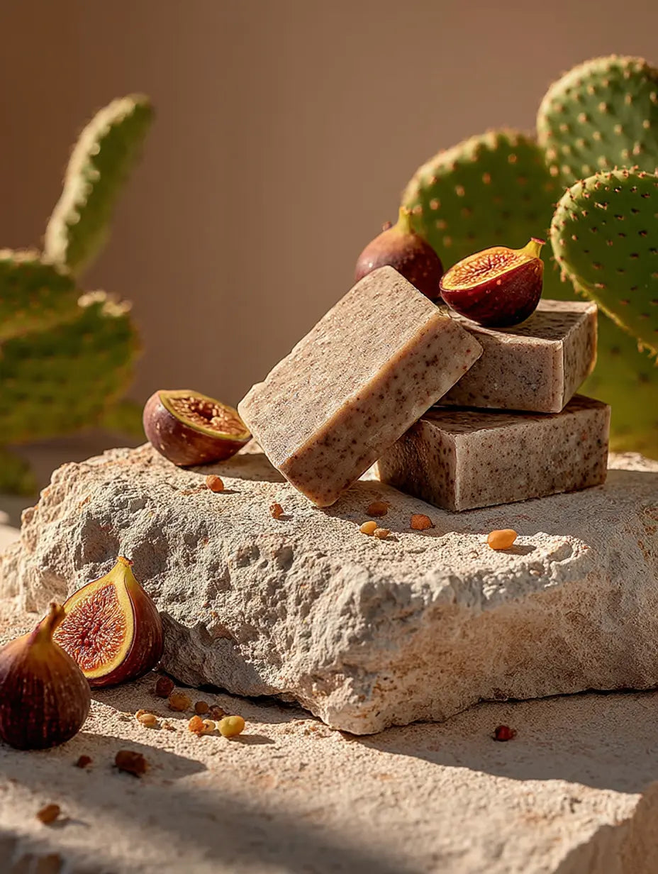 Savon naturel marocain à la figue de barbarie, artisanal et nourrissant, F&C Natura