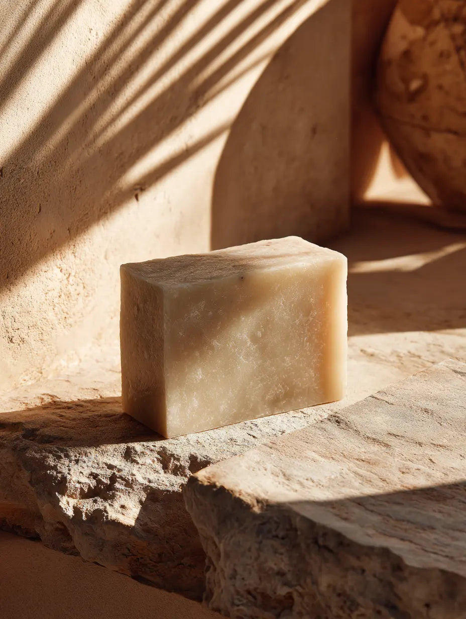 Savon végétal F&C Natura avec nigelle, lavande et argile verte, saponification à froid, soin doux et naturel pour peaux délicates.