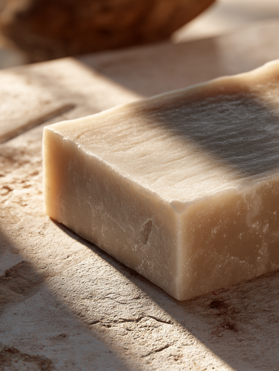 Savon surgras F&C Natura à la nigelle, lavande et argile verte, nettoie et régule le sébum pour peaux sensibles et mixtes.